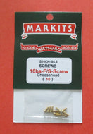 S10CH-B5.5 MARKITS 10BA Cheesehead Screws 1/4" Brass - pack of 10