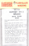 SE55 South Eastern Finecast Hornby Mk2 Brake (R418, R459 and R44) flush Glaze Windows