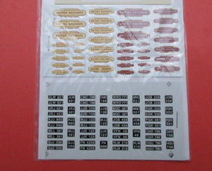 7CMC1  CANTERBURY MINIATURE COMMERCIALS British Railways Totems and licence Plates 7mm (O gauge)