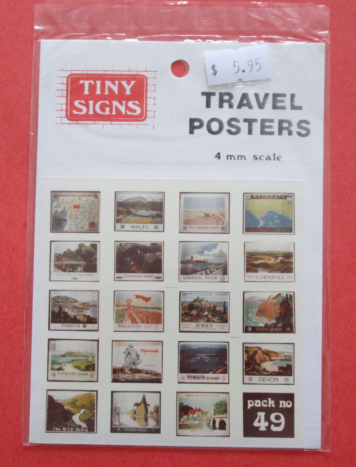 TS0049 TINY SIGNS Travel Posters, GWR and BR Western Region