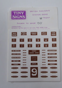 TSOO9W TINY SIGNS BR Western Region Station Signs