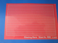 RAT-W46 Window Glazing Bars on clear acetate (00 gauge)